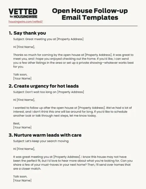 12 Open House Follow-up Email Templates Proven to Win Clients (+Download)